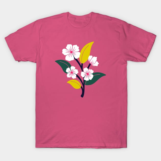 Boho floral design T-Shirt by Jennifer Ladd